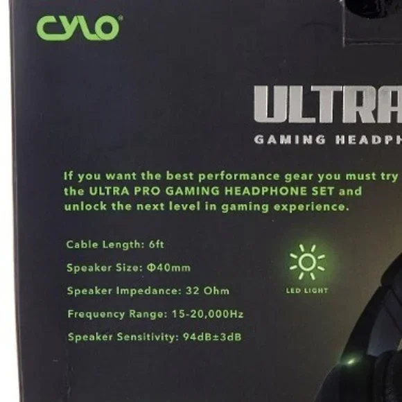 Cylo Ultra Pro Gaming Headphone Multi-Platform LED Lights Build~in Mic Headset - Picture 8 of 13